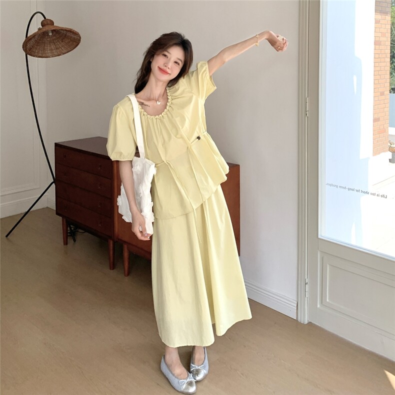 2025夏装新款设计感高腰半身裙两件套2326-P145-K238,女装套装/套裙,含赞