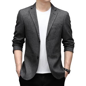 2023新款男士冬季休闲中年男款纯色外套秋冬款西服上衣MY807-P175图片