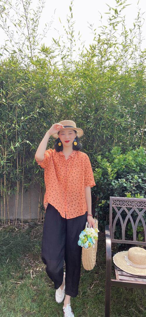 纯苎连衣裙小衫裤子裙子衬衣 时尚风 风淑女风休闲风，女装连衣裙，川哲