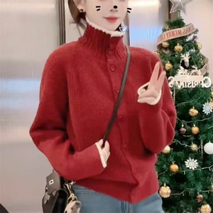 甜美通勤休闲日常长袖开衫图片