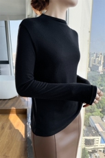 时尚百搭女士半高领打底衫简约休闲秋冬必备单品，女装针织衫/毛衣，绒宛羊绒