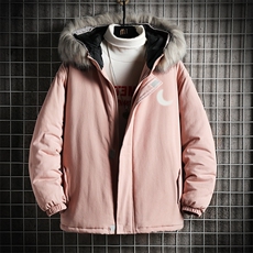 MM48055-P130冬季大毛领衣男士大码加厚袄男服网格挂拍，男装棉衣，电商A040A