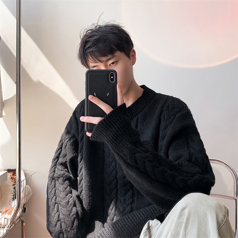 毛衣男秋冬新款港风宽松针织毛衫MYA5-P65，男装针织衫/毛衣，星座214-3