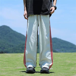 夏季新款条纹拼接撞色休闲裤设计感小众运动卫裤 现货 K8012-P40图片