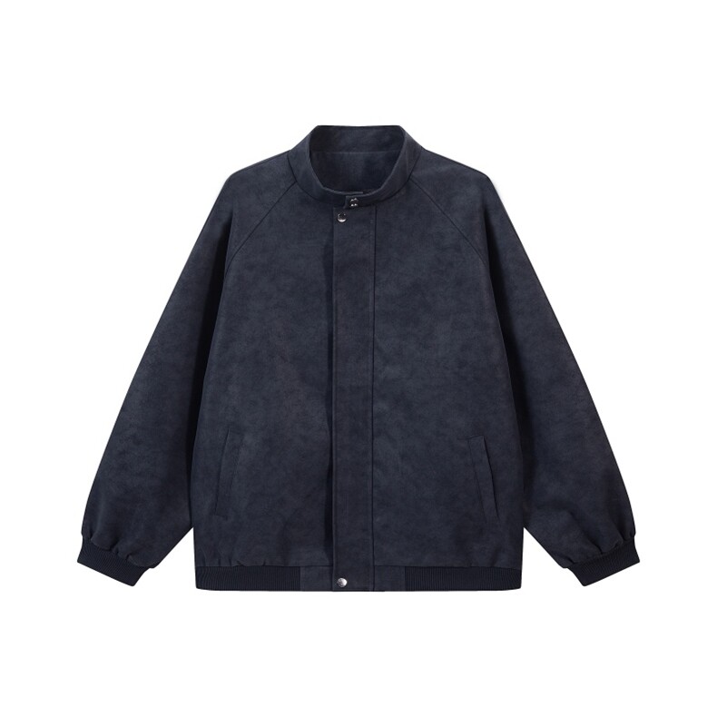 PY302/P85春装新款现货立领皮夹克男雾面潮流宽松大码皮衣外套，男装夹克，电商基地A050