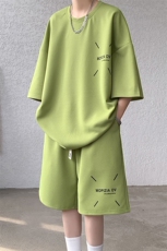 套装男夏季新款港风宽松短袖短裤一套运动装TZ911-P45，男装休闲套装，星座214-3