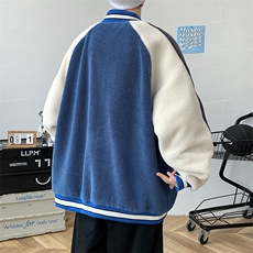 冬款加厚颗粒绒保暖棉衣羊羔绒棒球服外套男女8108-P120控价158，男装棉衣，电商A441-1