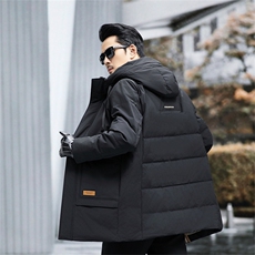 冬季男装中青年90%鸭绒羽绒服外套男中年休闲时尚连帽羽绒服大衣，男装羽绒服，钱塘723