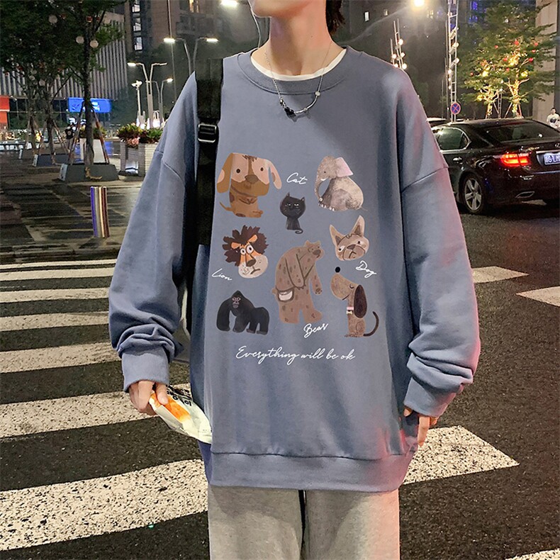 圆领卫衣男超大码胖子肥佬大号长袖t恤S6444-P28,男装卫衣,电商A040
