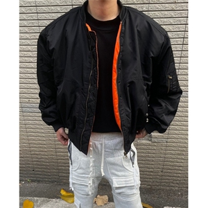橙内bomber飞行夹克外套男加厚短宽cleanfit保暖秋冬棉服 MY802图片