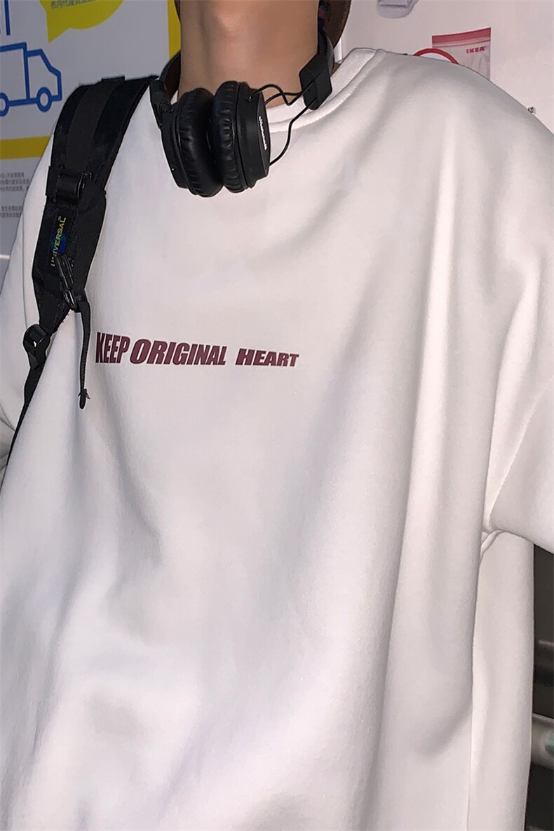 S6071-P35春季圆领卫衣男大码韩版宽松长袖外套男,男装卫衣,电商A040