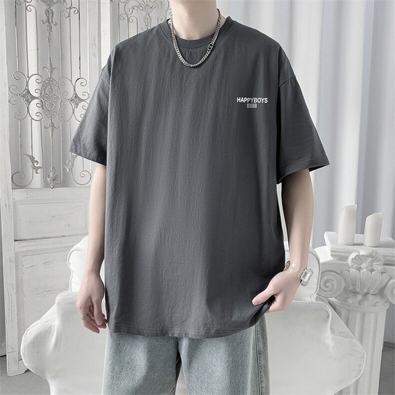 大码t恤男2024新款短袖夏季衣服纯棉宽松T恤打底衫男潮TX313-P25,男装T恤,星座505-3