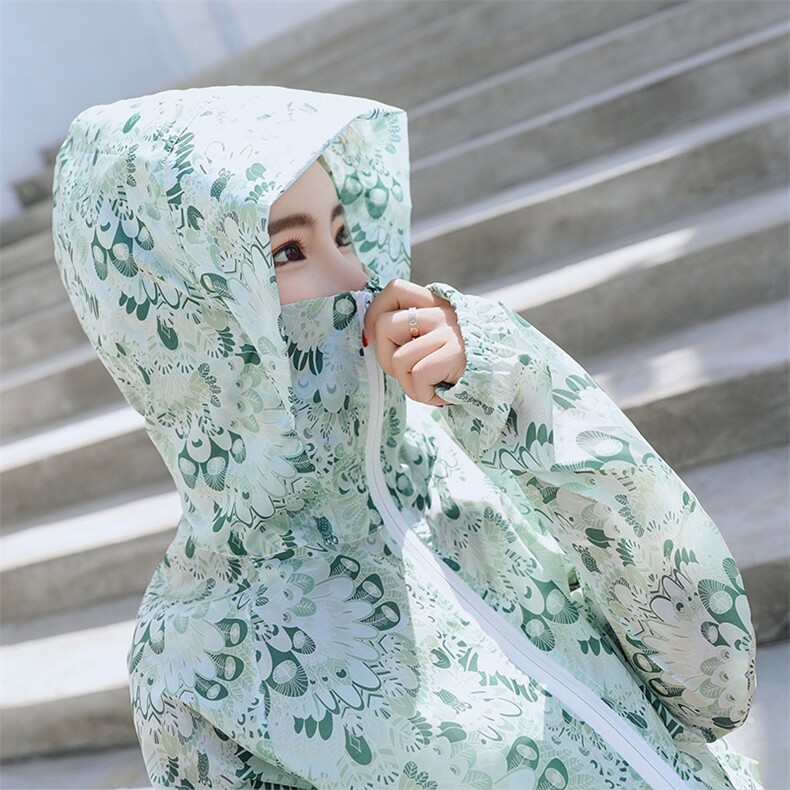 防晒衣女短款2024夏新款防晒服皮肤衣碎花学生仙女透气骑车薄外套，女装防晒衣，可可小西