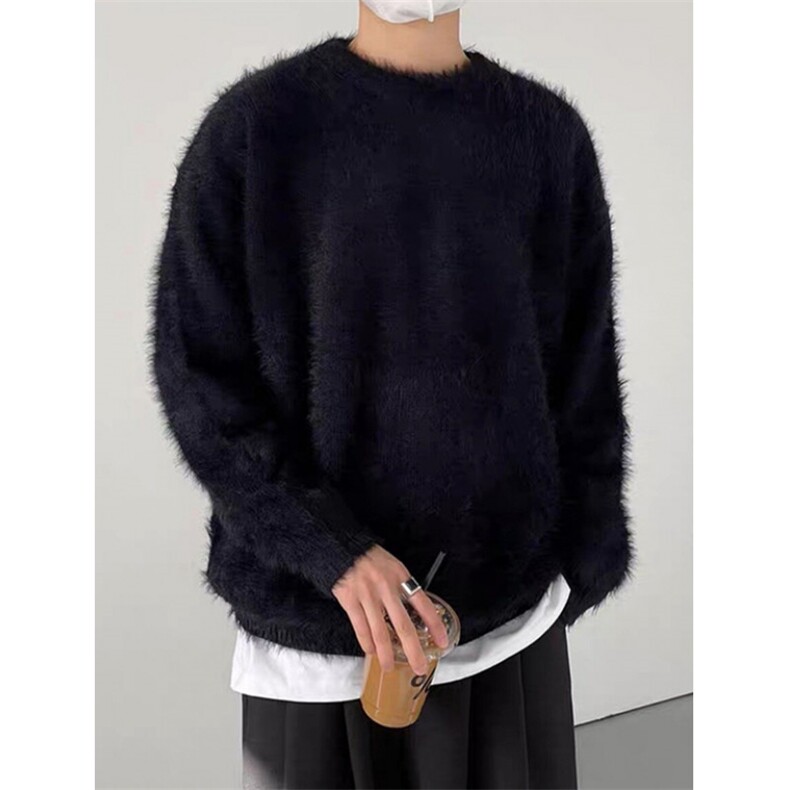 现货秋冬针织衫外套男女高级感海马毛毛衣复古慵懒上衣LV022-P55，男装针织衫/毛衣，星座1008