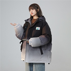 XZ-230-1MY09中性风青春活力简约扎染渐变休闲连帽棉服P128控158，男装棉衣，星座230-1