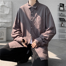 纯棉高品质纯色简约全棉情侣装白色长袖衬衣外套棉CS020，男装衬衫，电商A426-1(原A430-1)