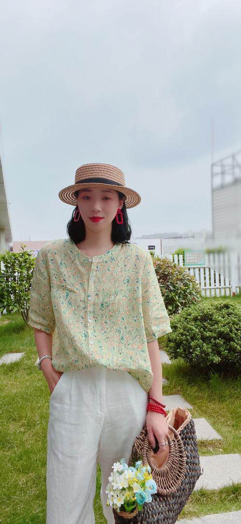 纯苎连衣裙小衫裤子裙子衬衣 时尚风 风淑女风休闲风，女装连衣裙，川哲