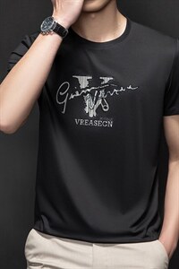 爸爸t恤短袖夏装2023新款男士中年人圆领休闲百搭老年人体恤衫图片