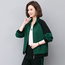 长期现货，卫衣女2024春秋新款宽松拼接薄款休闲开衫外套，女装短外套，涵誉