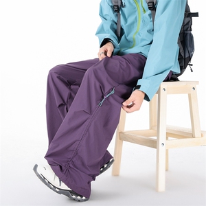 春季新款男女同款伞兵裤直筒弯刀休闲裤DSA157B-K2603-TP38图片