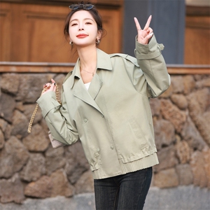 女士短外套2024年春秋新款小个子夹克上衣高级感时尚洋气休闲风衣图片
