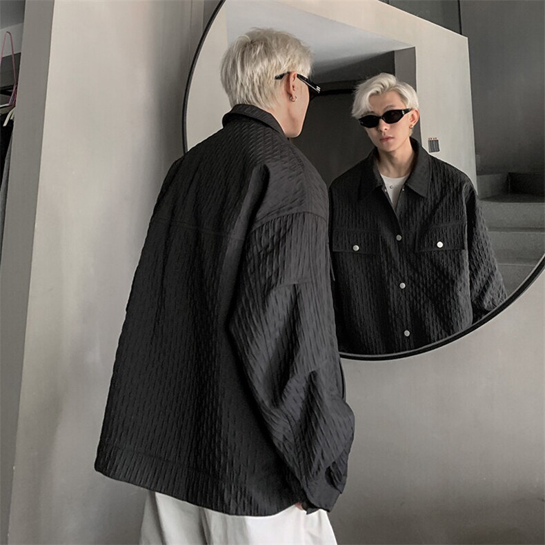 2026春季美式褶皱夹克潮牌高品质痞帅港风设计款男外套W338-P95，男装夹克，电商A170