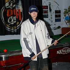 美式飞行员夹克男春秋季条纹设计感休闲棒球服潮牌痞帅情侣外套男，男装夹克，星座506A