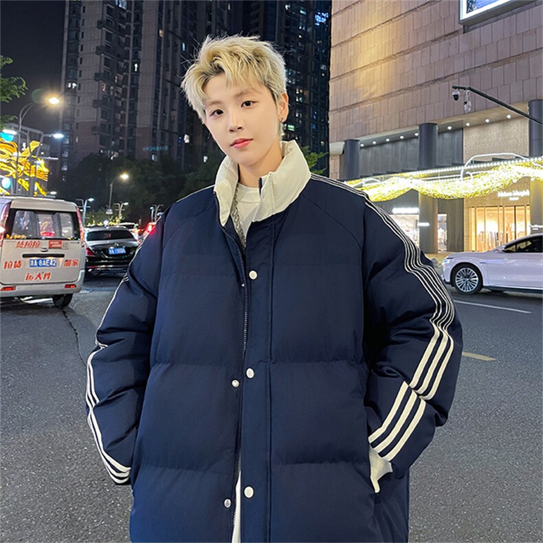 抖音得物可供视频拼接织带三防加厚羽绒棉衣外套面包棉服LL2288,男装棉衣,电商A486
