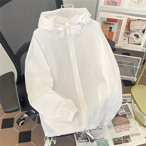 高品质夏款男连帽防晒衣纯色拉链夹克衫外套FS35 P38图片