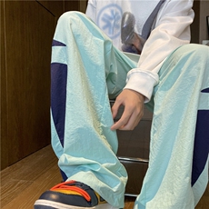 秋季衔接款美式运动撞色拼接宽松休闲裤B315-K24262-特p35控68，男装休闲裤，电商B315