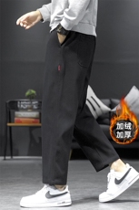 2023HK20139加绒日系沙发大码纯色绣标长裤M-5XHK20470-P45，男装休闲裤，电商A022