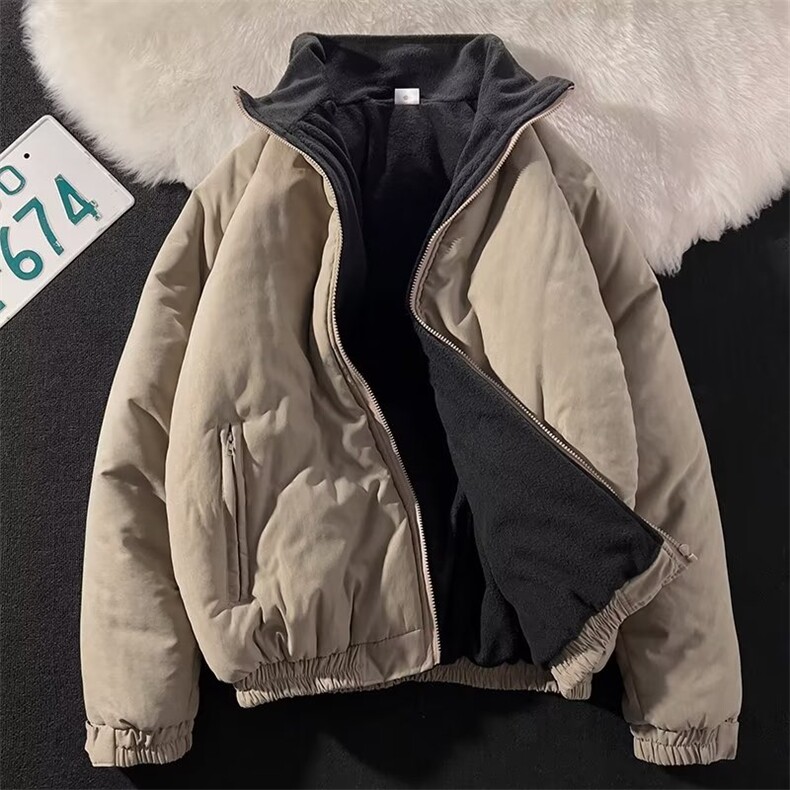 新款棉服冬季男棉衣外套ins潮牌加绒加厚立领棒球服棉袄MY055-p78图片