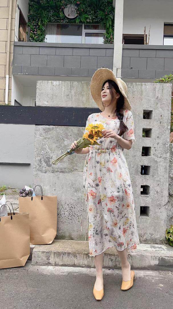 纯苎连衣裙小衫裤子裙子衬衣 时尚风 风淑女风休闲风，女装连衣裙，川哲