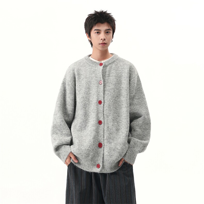 软糯风单排扣开衫毛衣男女宽松百搭情侣针织外套MY05811-P58,男装针织衫/毛衣,星座308B-2