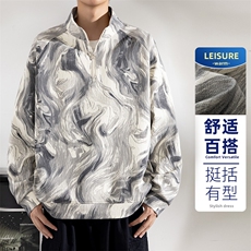 3D大码休闲立领卫衣6532-P42控79大码元，男装卫衣，星座209