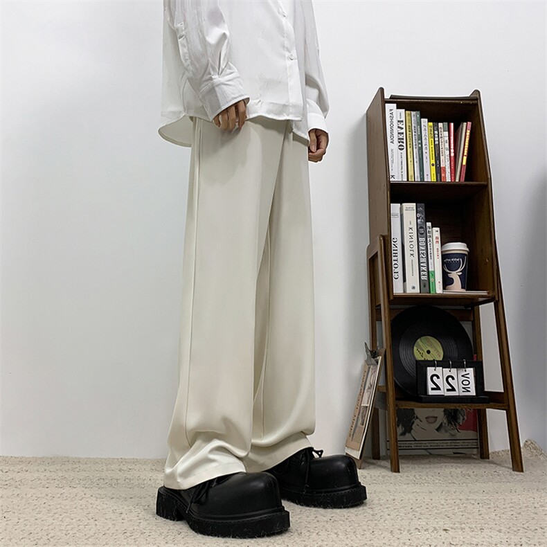 西裤男春季2025新款垂感直筒西装裤子宽松阔腿休闲长裤XK302-P50,男装西裤,电商A178
