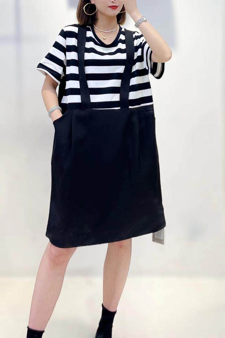 夏季新款，假两件韩版连衣裙，女装连衣裙，唯她