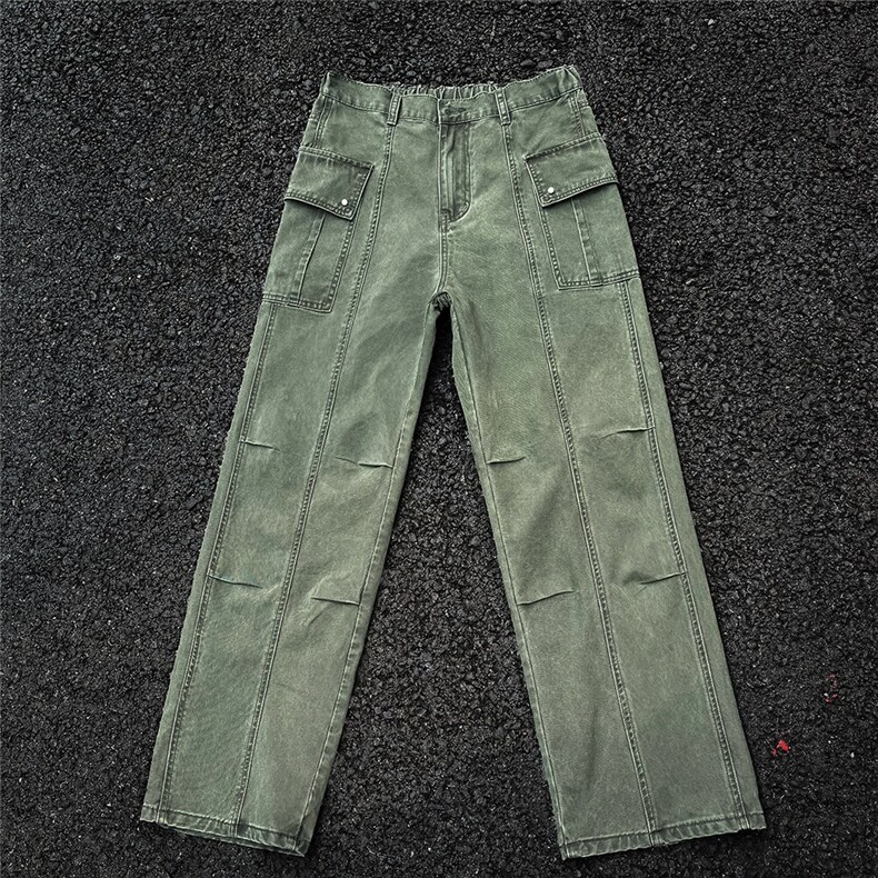 工装裤直筒B342-K9041-P55,男装工装外套,电商B342