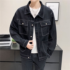 jk829-p70M-5XL砖墙ins牛仔夹克拉链破洞大码男日系CITYBOY，男装夹克，星座103A