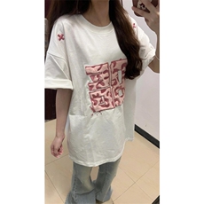 网图有货美式豹纹刺绣t恤潮牌休闲百搭宽松情侣上衣A511-P35，男装T恤，星座1505