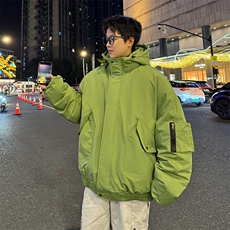 棉服男冬季新款港风宽松连帽棉衣MF9006-P90，男装棉衣，星座214-3