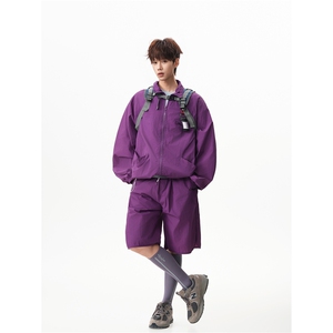 8XL-M 特大码冰丝防晒服短裤套装男户外防晒衣运动外套潮TZ102P65图片