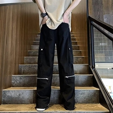 高街机能风工装裤男夏季日系复古潮牌宽松设计感男款B821-P63，男装休闲裤，星座1109-3