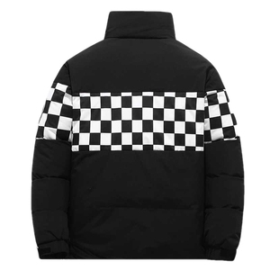 （带报告）90%白鸭绒羽绒服立领棋盘格子加厚外套DB05-P210图片