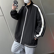 潮流春季新款标准棒球领ins夹克潮长袖外穿夹克JS7305P52，男装夹克，星座1116-2