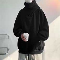 网络图现货潮牌冲锋秋冬款加绒加厚连帽高领衣服冬季重磅JW1-P50，男装卫衣，星座715-7
