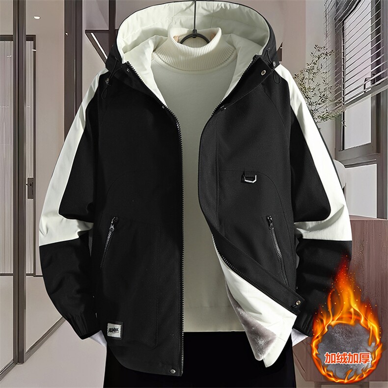 2025男冬加绒厚夹克冲锋衣保暖大码外套-加绒563-小码80-大码85，男装夹克，星座1105-2