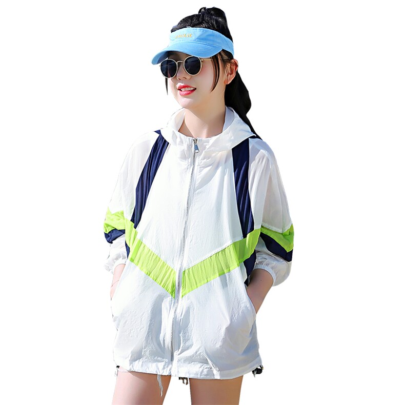 超薄防晒衣女2023夏季新款小个子透气拼接长袖户外防晒服女款外套,女装防晒衣,浙宝281