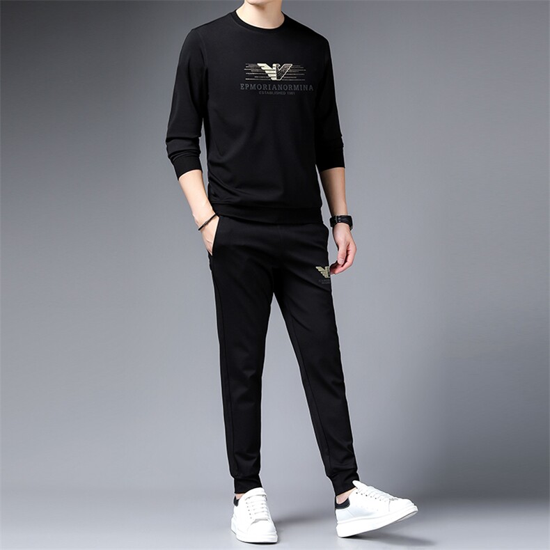SA9606-2钱塘2020-2冬季新款时尚休闲中青年男士卫衣套装P137,男装休闲套装,钱塘207-2