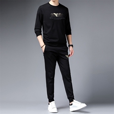 SA9606-2钱塘2020-2冬季新款时尚休闲中青年男士卫衣套装P137，男装休闲套装，钱塘207-2